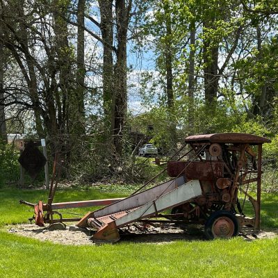 old farm equipment at Praise Acres