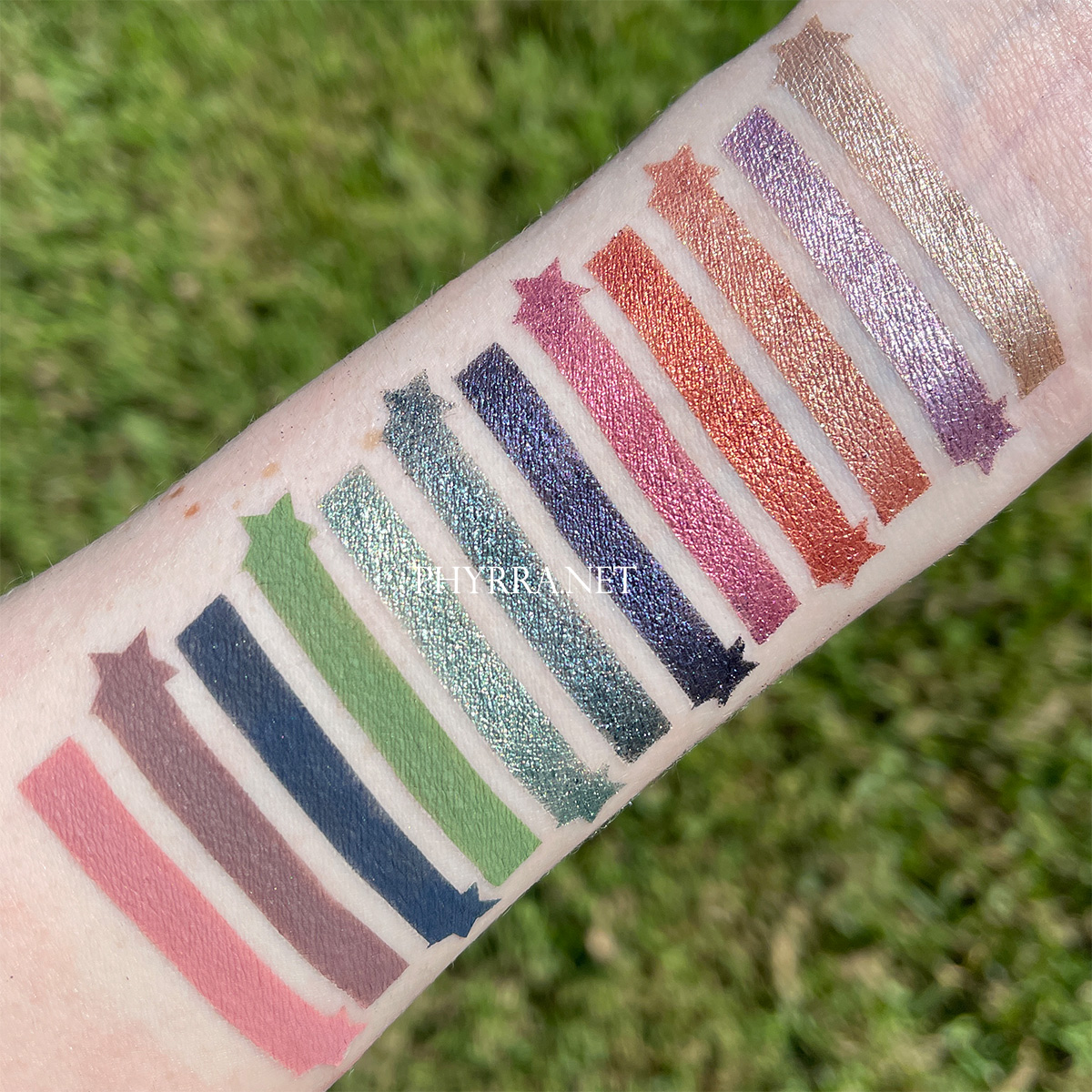 On the Horizon Palette Swatches on Very Light Skin