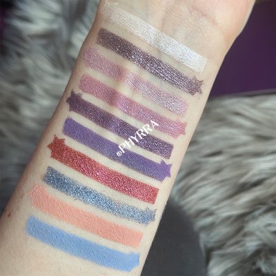 Prince Let's Go Crazy Palette Swatches on Pale Skin
