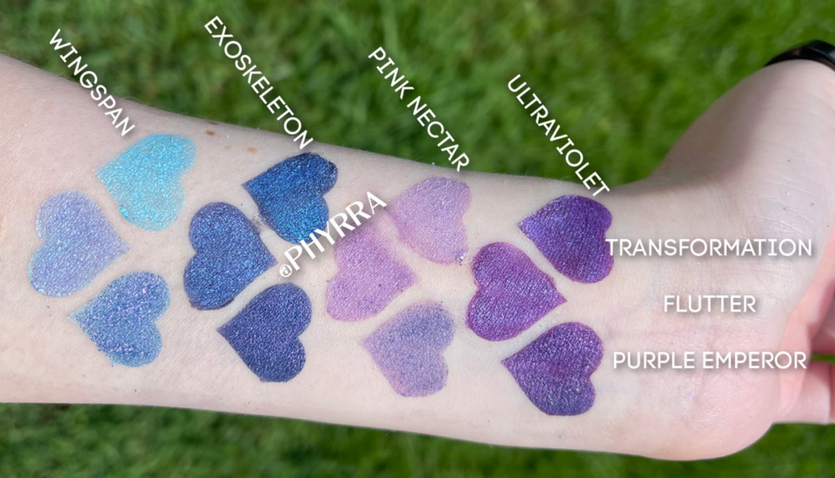 Pink Crush Metamorphosis Eyeshadow Swatches on Pale Skin