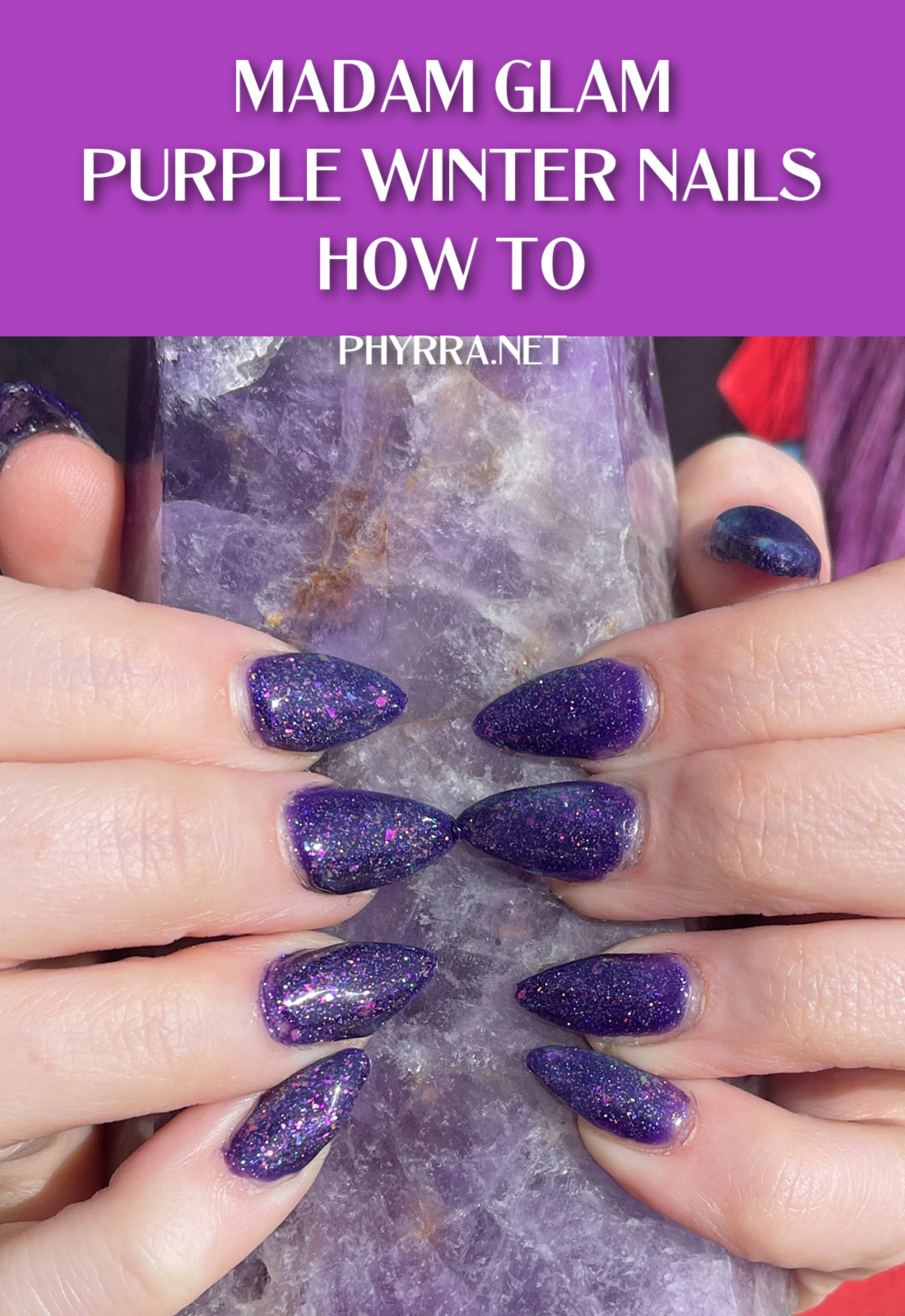 Madam Glam Purple Winter Nails How To