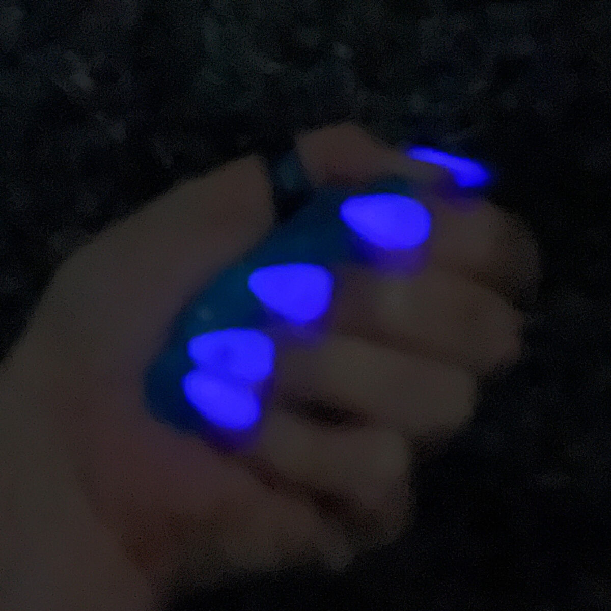 Purple Glow in the Dark Nails