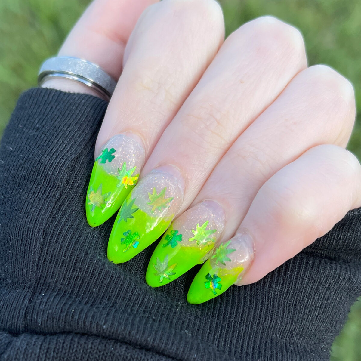 St. Patricks Day Inspired Green Mani