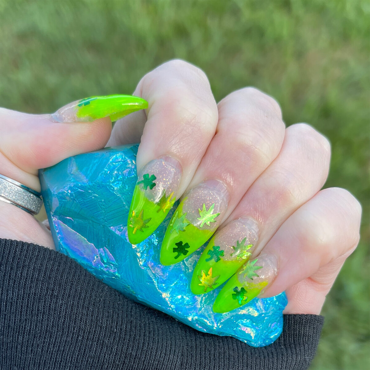 St. Patricks Day Inspired Green Mani