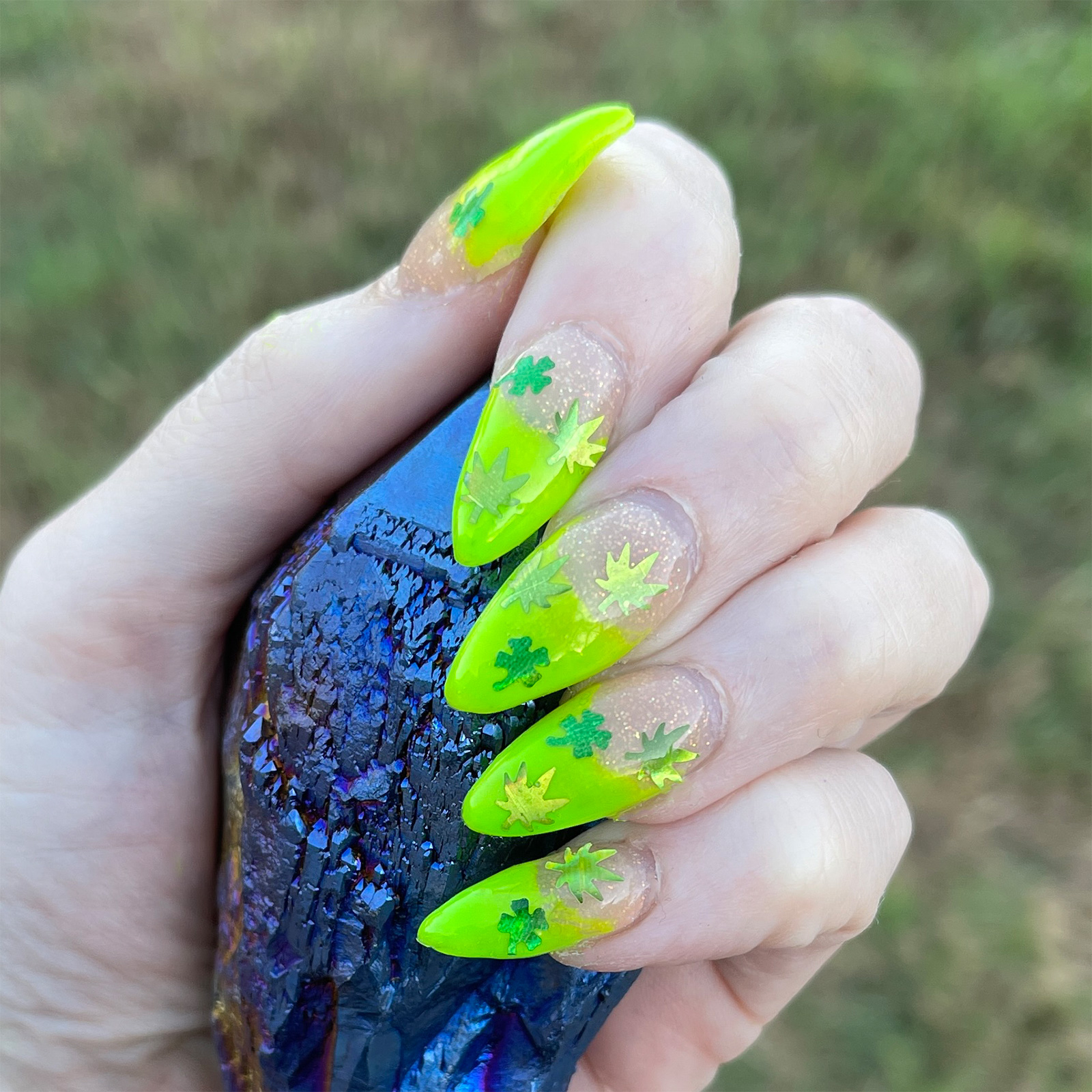 St. Patricks Day Inspired Green Mani