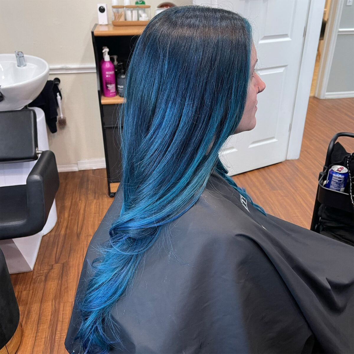 Blue Balayage hair