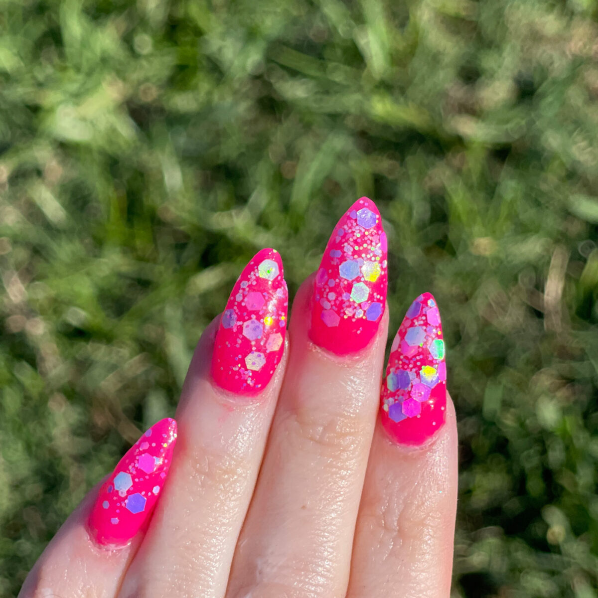 Spring Neon Pink Mani How To