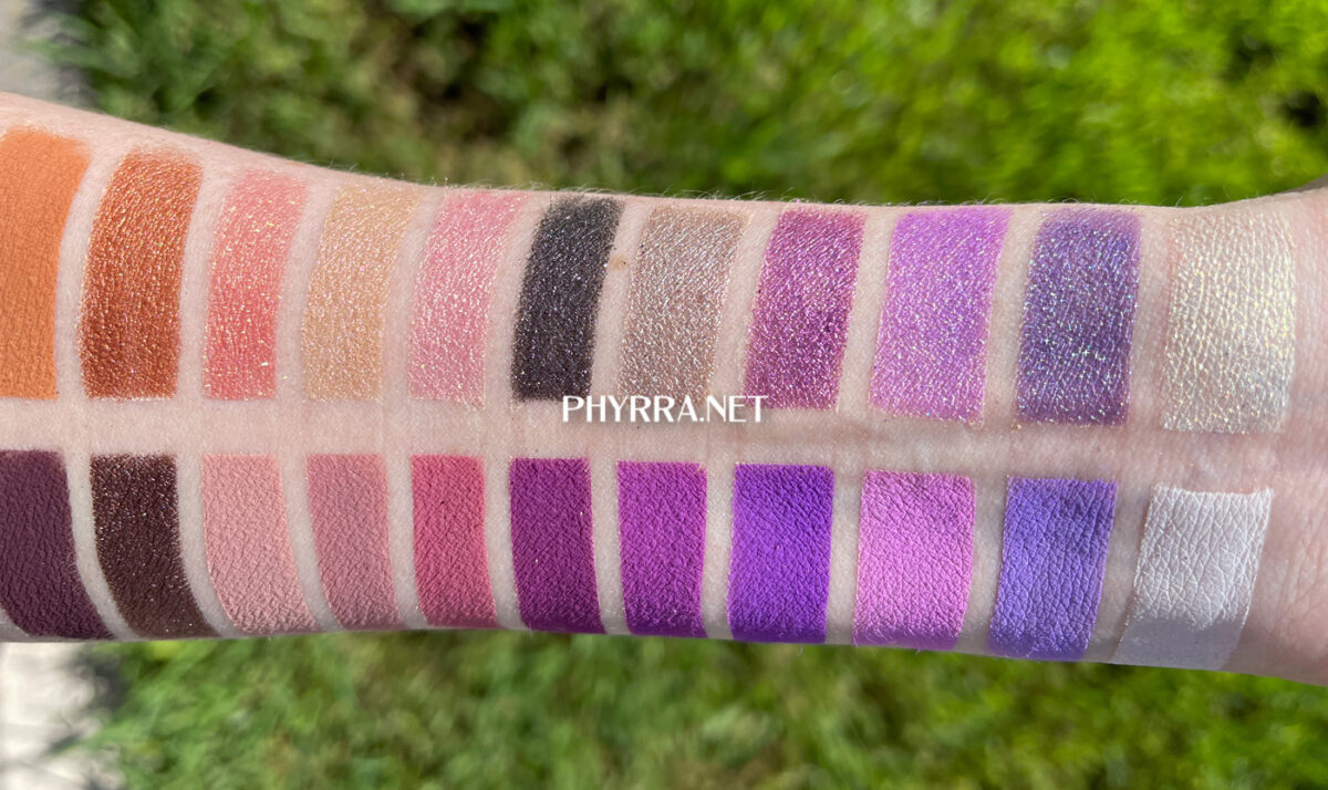 Norvina 5 Purple Swatches on Fair Skin