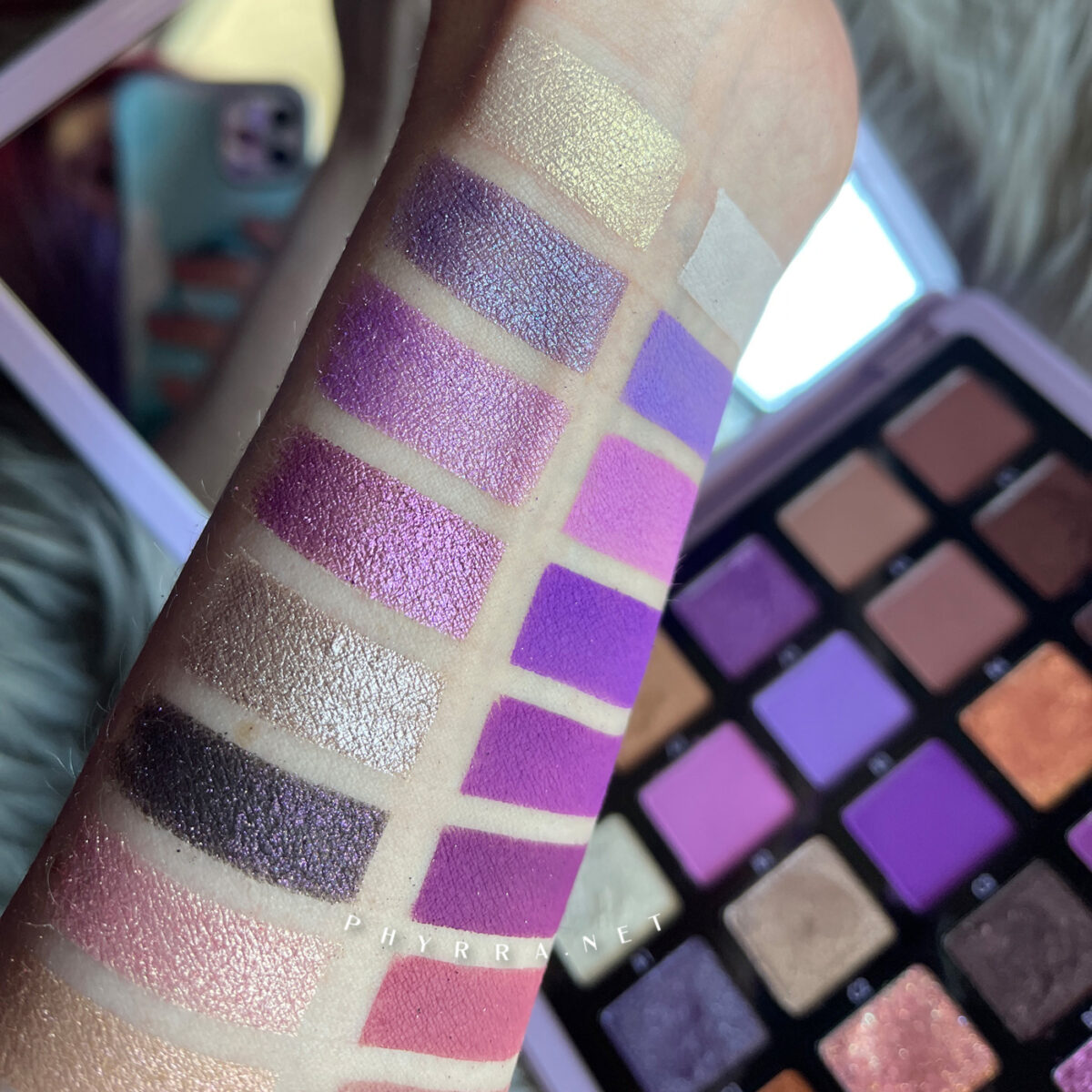 Norvina 5 Pro Pigment Palette swatches light skin