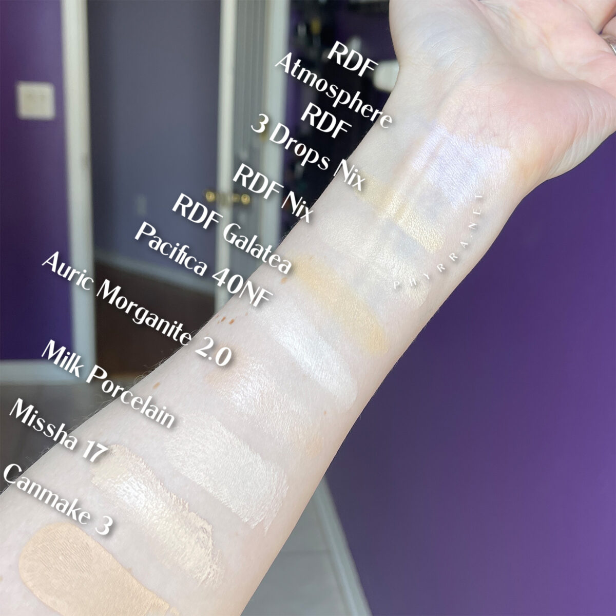 Rituel de Fille Foundation swatches on Fair Skin