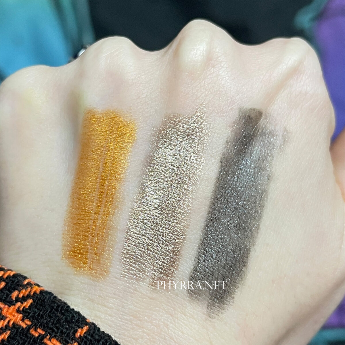 About Face Shadowsticks swatches on light skin