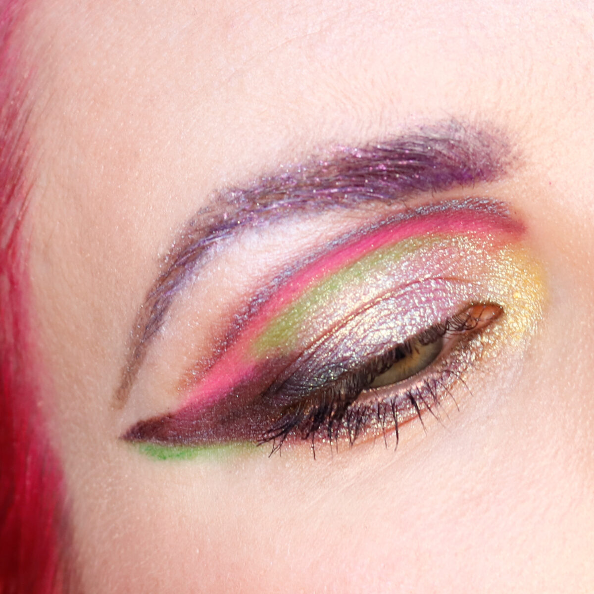 Bright Colorful Alternative Makeup Look with Lethal Cosmetics 1UP Palette