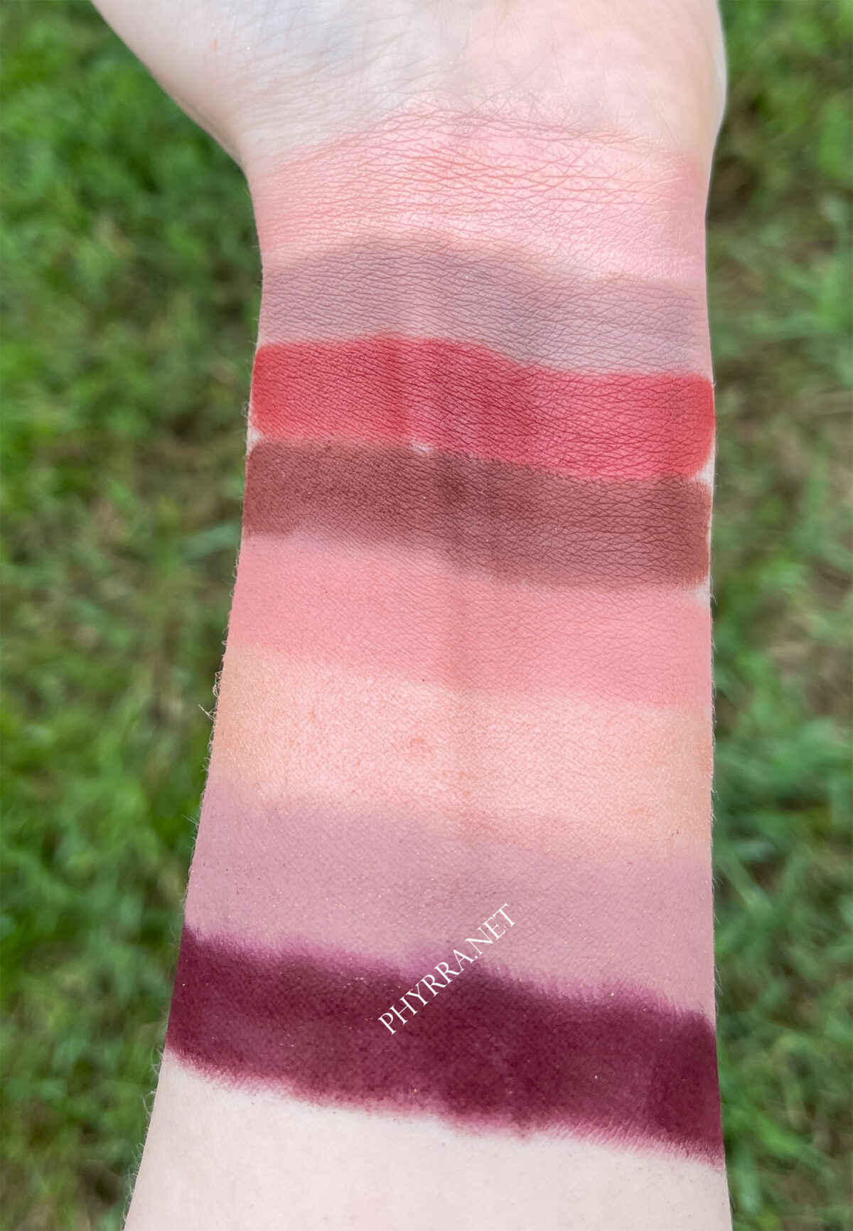 Lime Crime Greatest Hits Swatches on pale skin