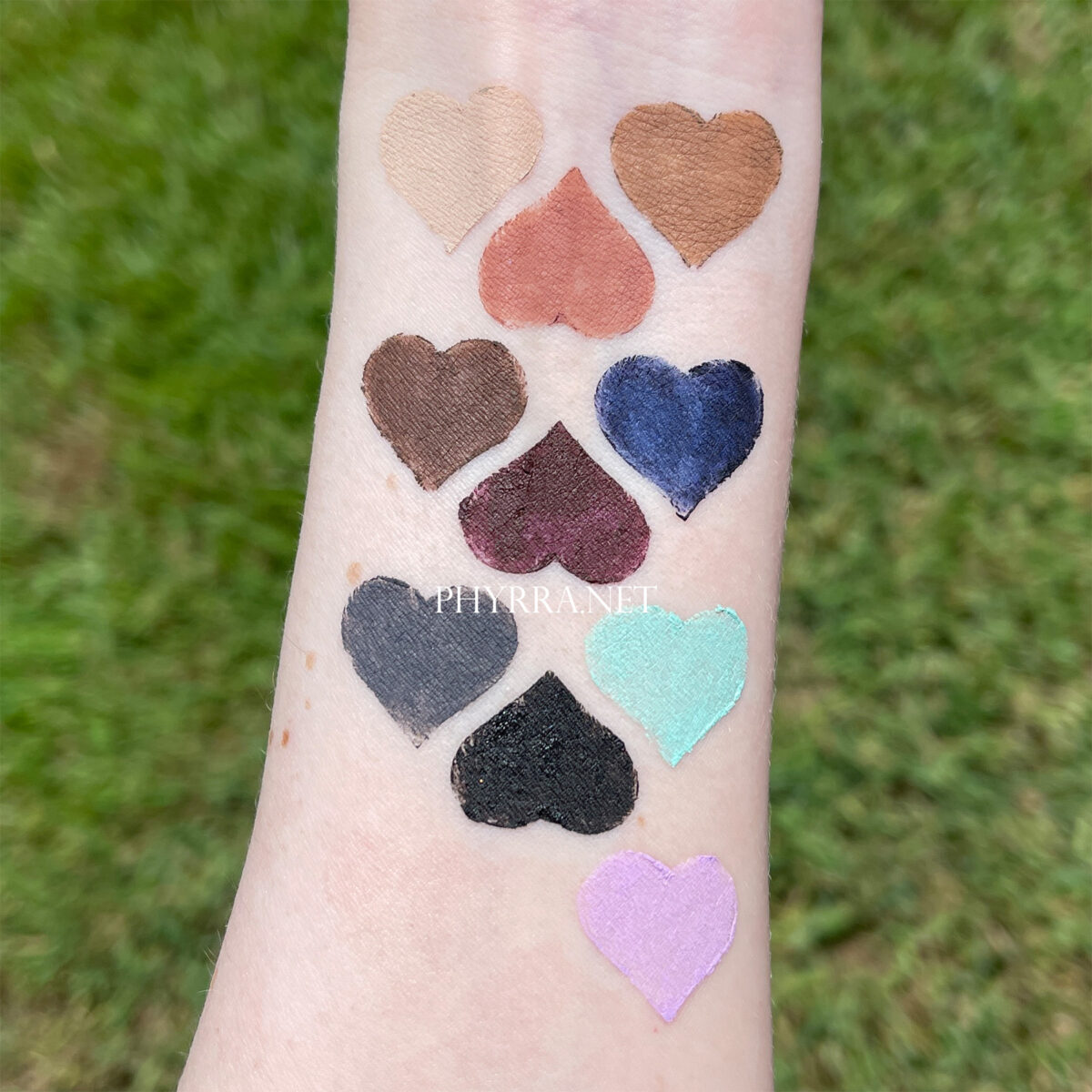 Nabla Cupid's Arrow Longwear Stylo swatches on fair skin