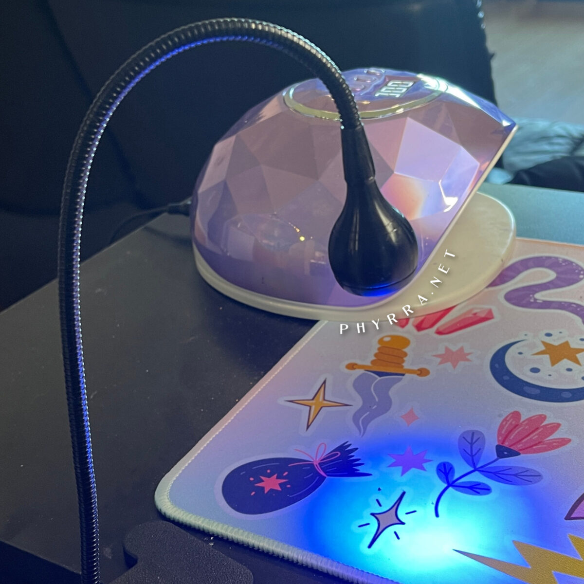 Gooseneck LED UV Desk Light that clamps on