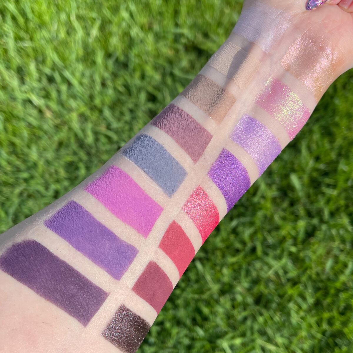 Lethal Cosmetics Indie Makeup Eyeshadow Swatches on fair skin