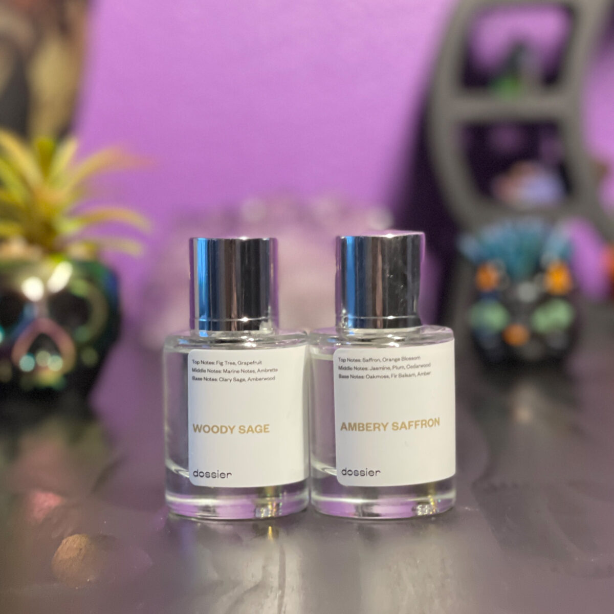 a photo of two Dossier perfumes