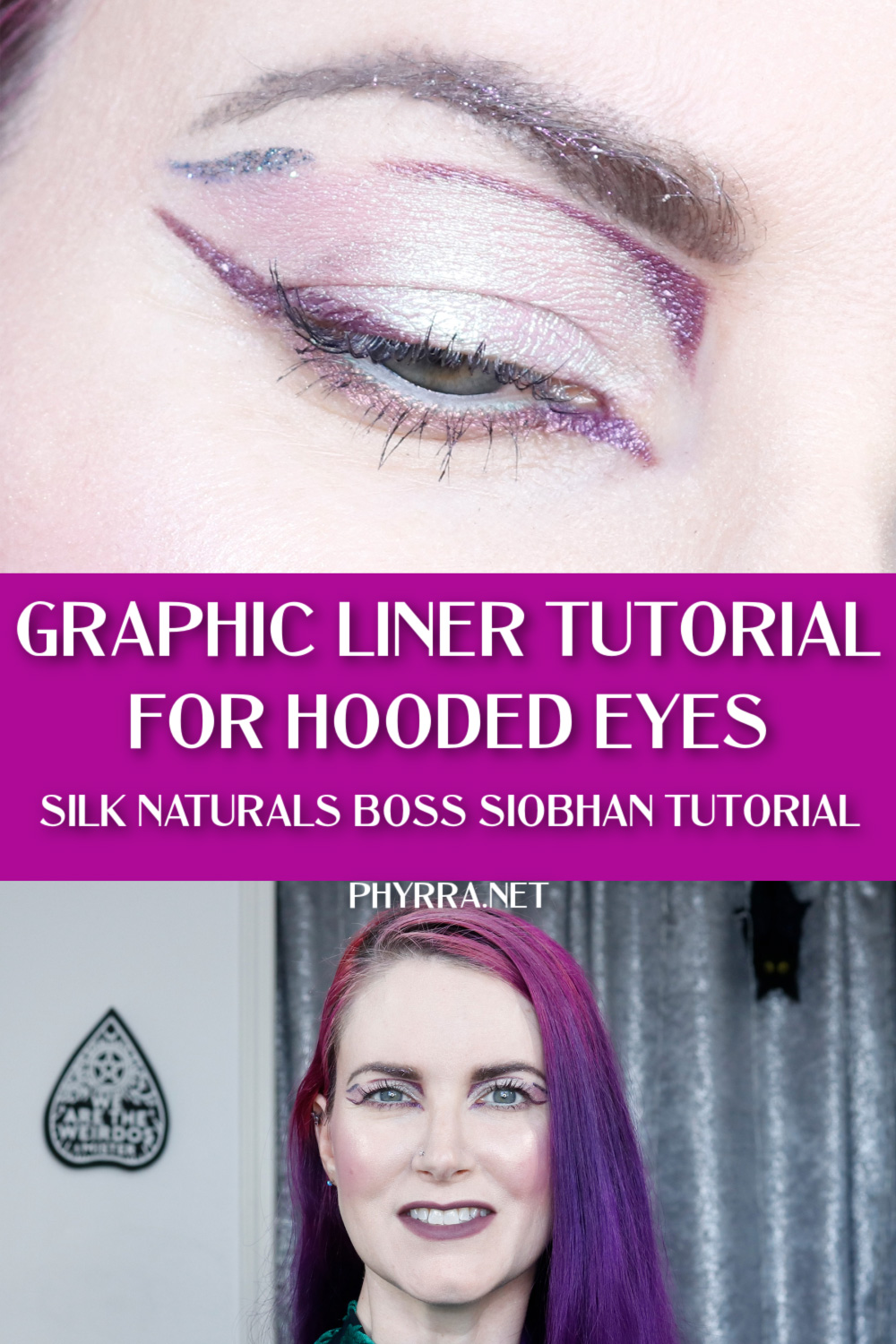 Silk Naturals Boss Siobhan Tutorial - graphic liner on hooded eyes