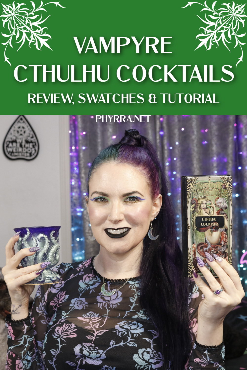 Mỹ phẩm ma cà rồng Cthulhu Cocktails Palette Review, Swatches và Hướng dẫn