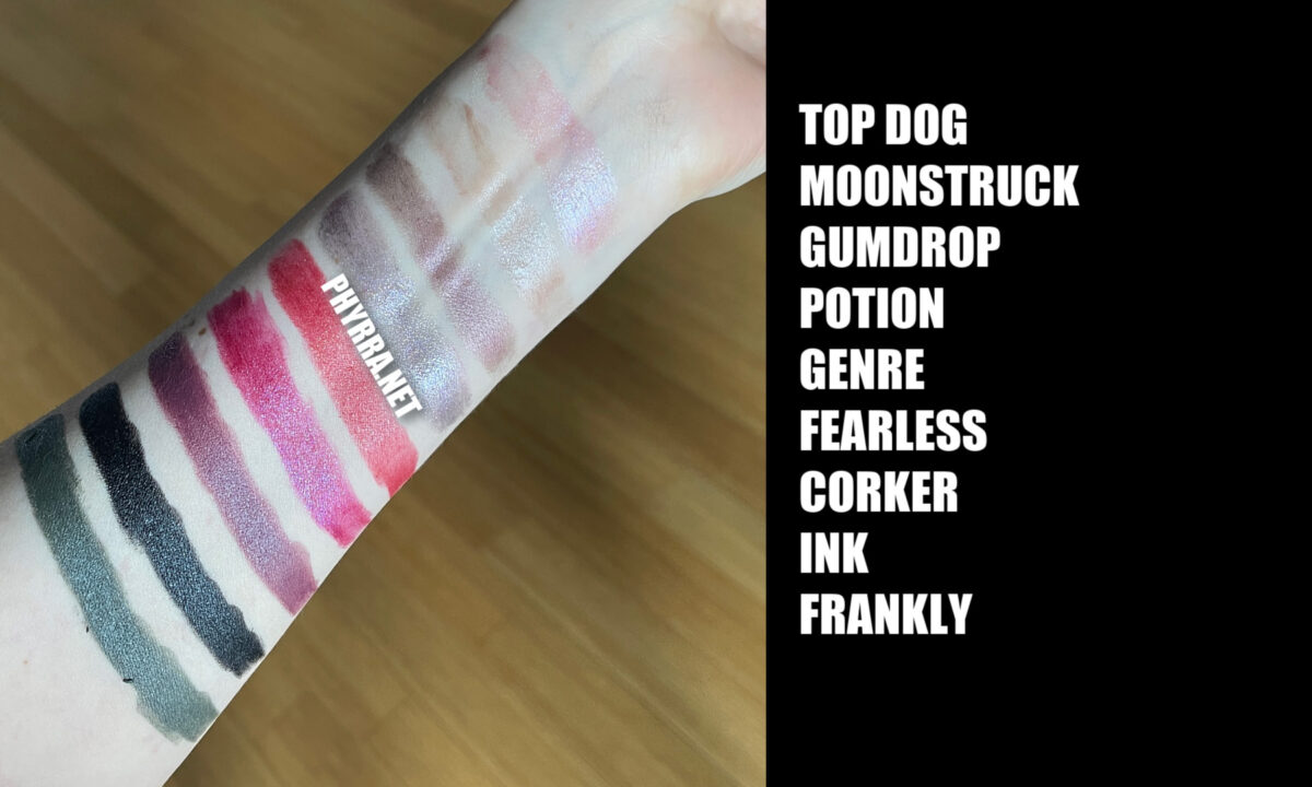 Handmade Indie lipglosses and lipsticks swatches