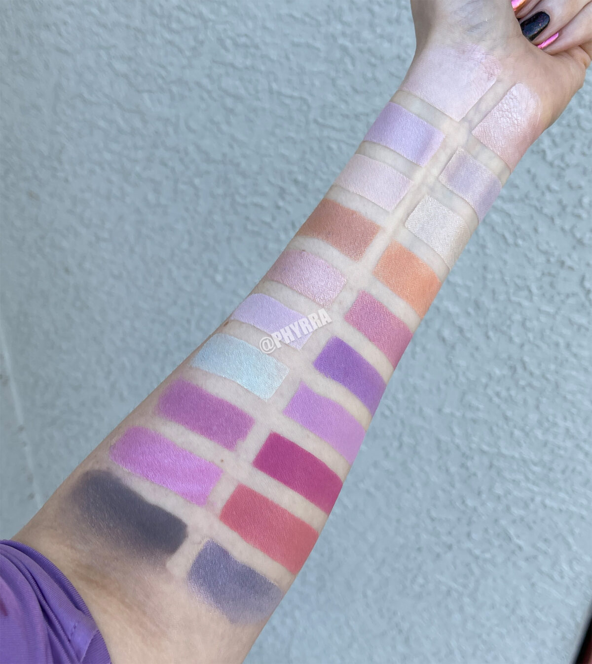 Aromaleigh Cheek Products swatched on fair skin