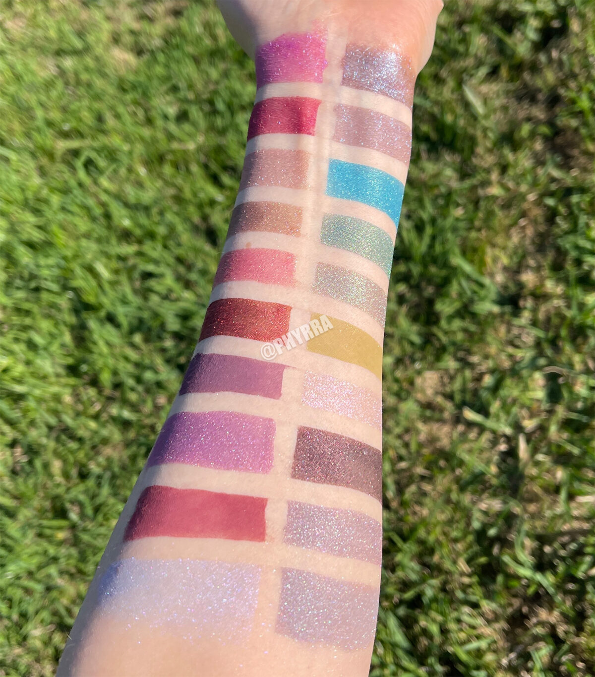 Swatched on Light Skin, Aromaleigh Eyeshadow Swatches
