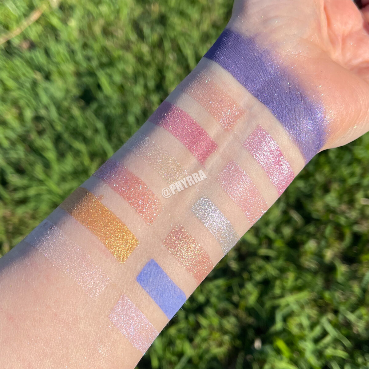 Swatched on Fair Skin, Aromaleigh Eyeshadows