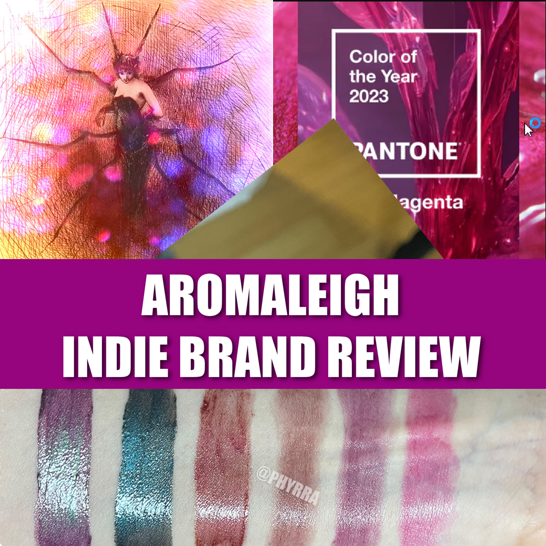 Aromaleigh Indie Makeup Model Evaluate and Swatches Beauty in the sky