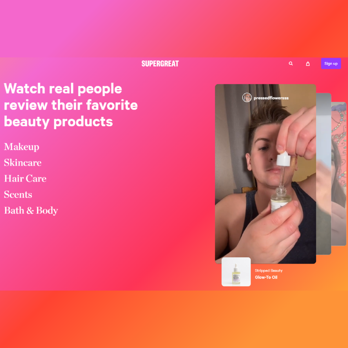 Supergreat App is a beauty community focused app
