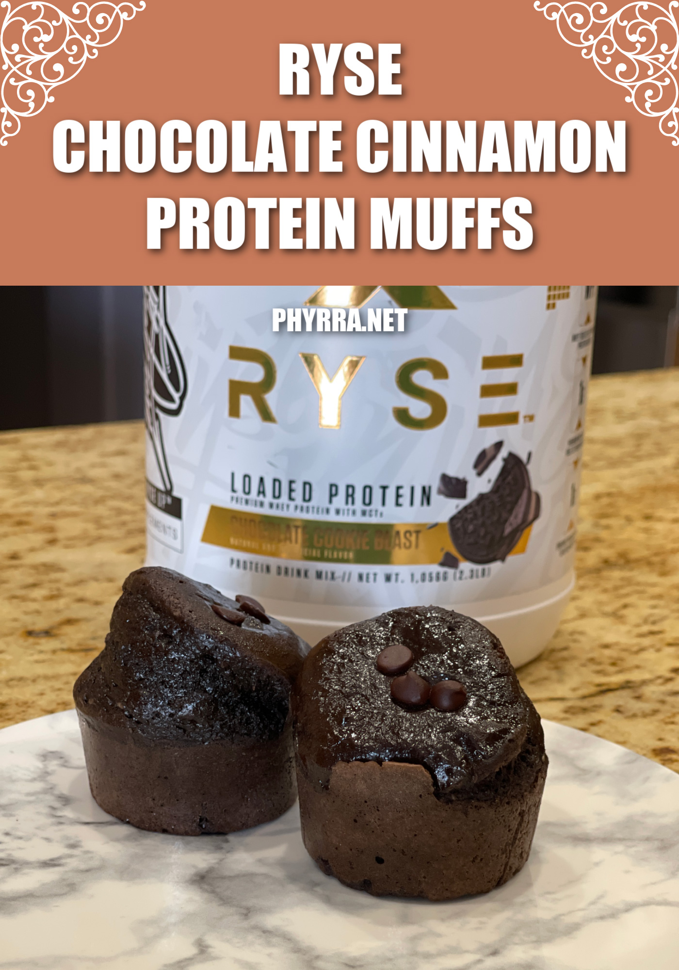 Ryse Chocolate Cinnamon Protein Muffins Recipe