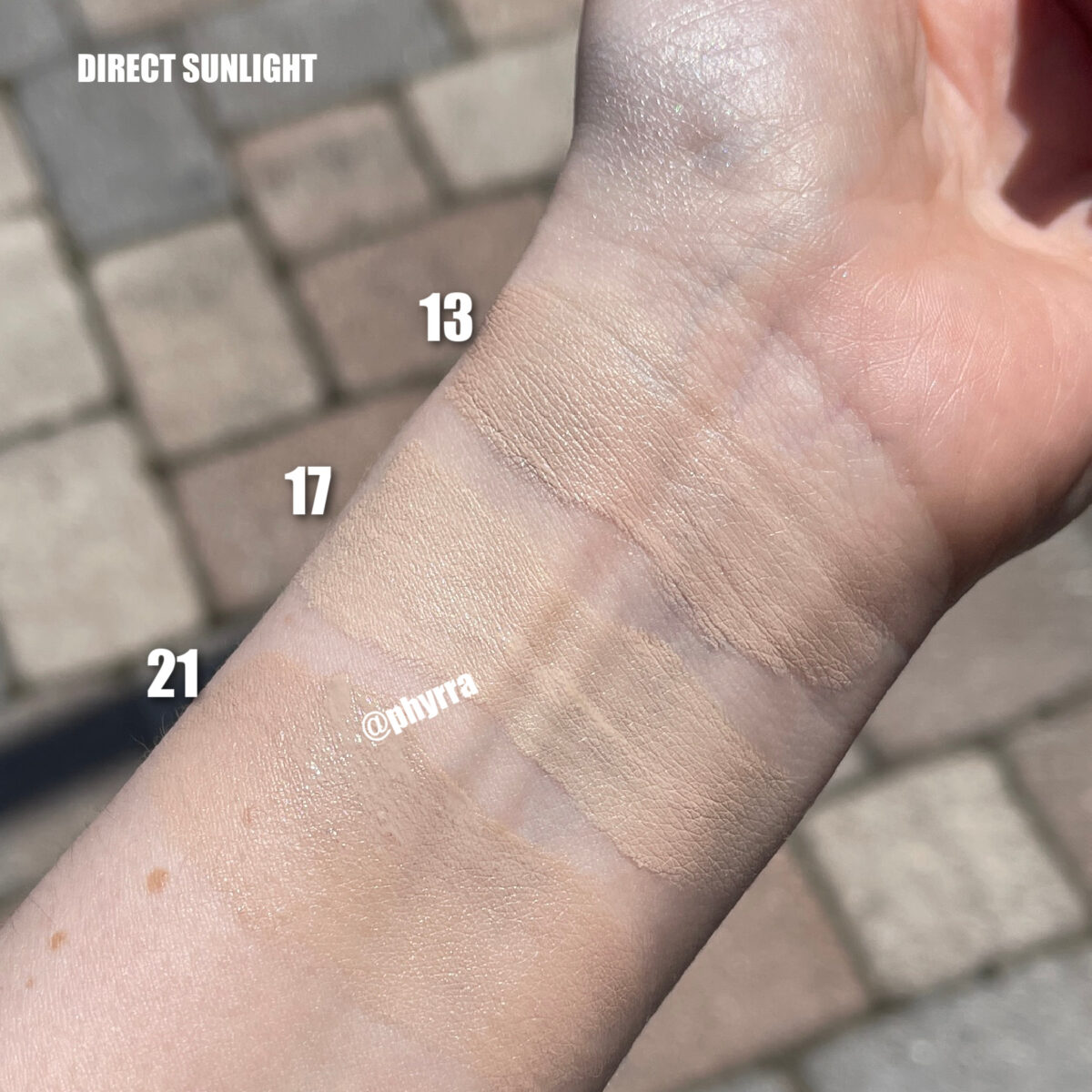 Missha BB Cream Swatches on fair skin