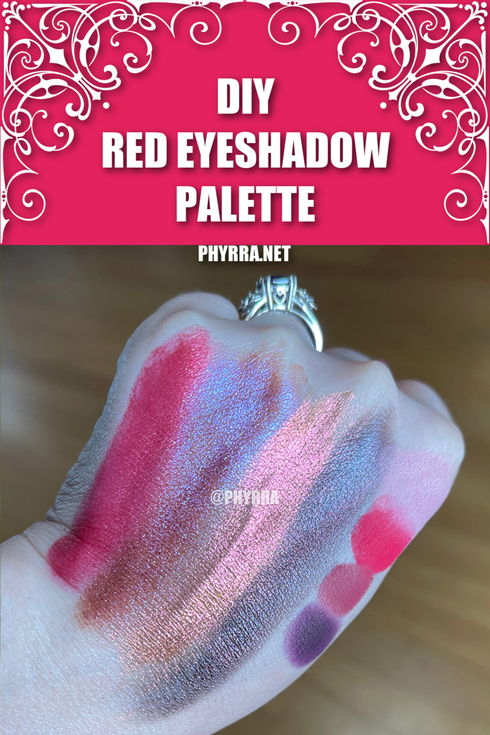 DIY Red Eyeshadow Palette Review, Swatches, Thoughts