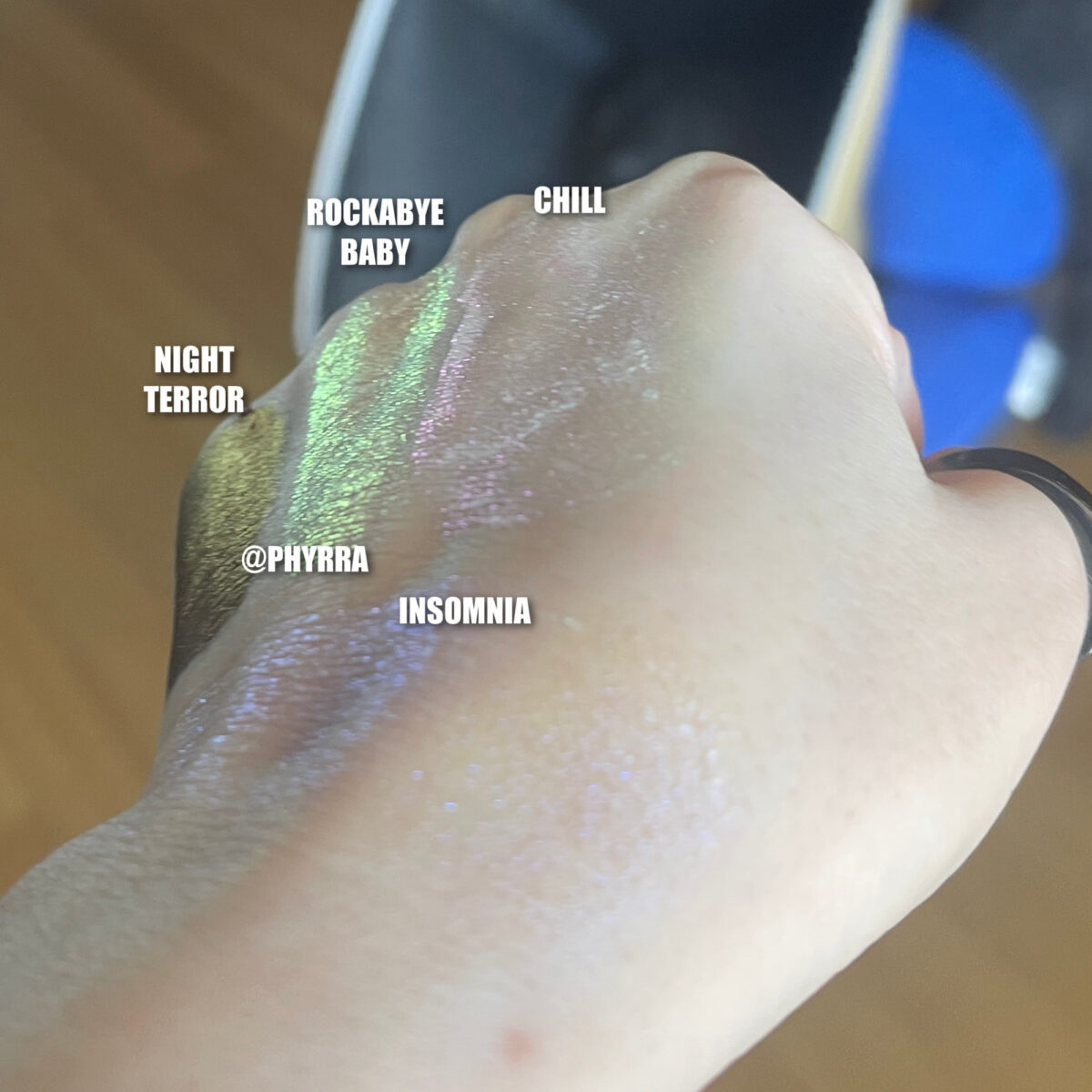 Karla Cosmetics Shadow Potion Swatches on bare skin