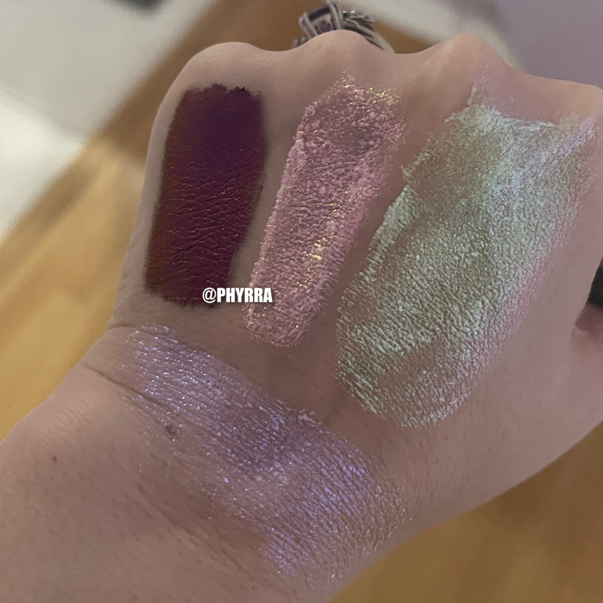 Karla Cosmetics Shadow Potion Swatches on Light Skin