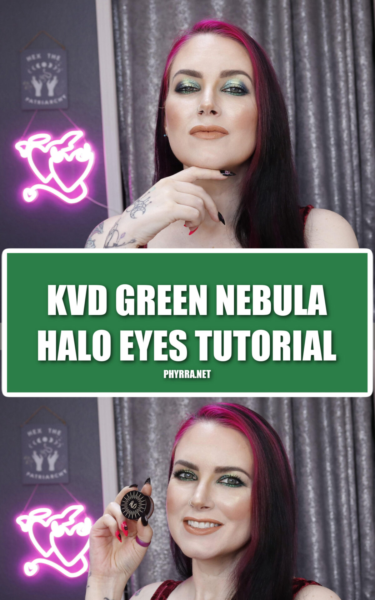 KVD Green Nebula Dazzle Gel Eyeshadow Tutorial