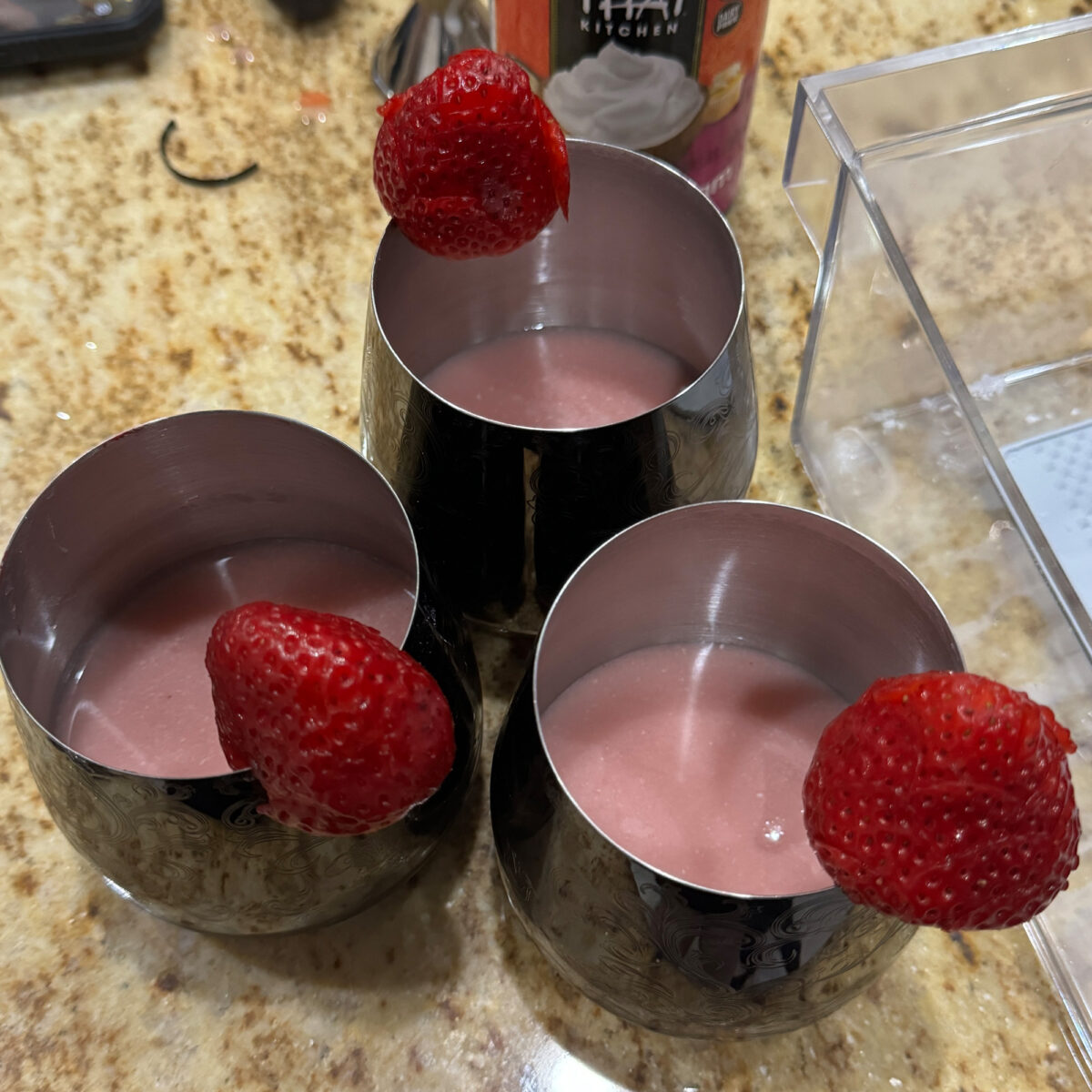 Strawberries and cream drinks