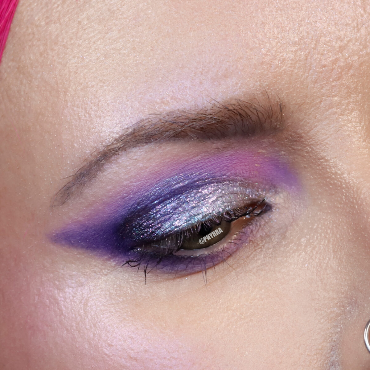 Lethal Cosmetics Sapphire eyeshadow in a purple makeup look