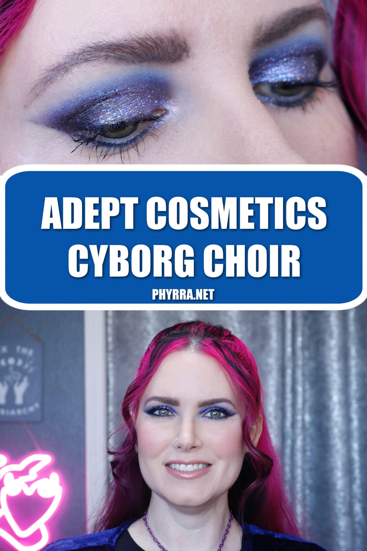 Adept Cosmetics Cyborg Choir Palette Blue makeup inspiration by Cordelia