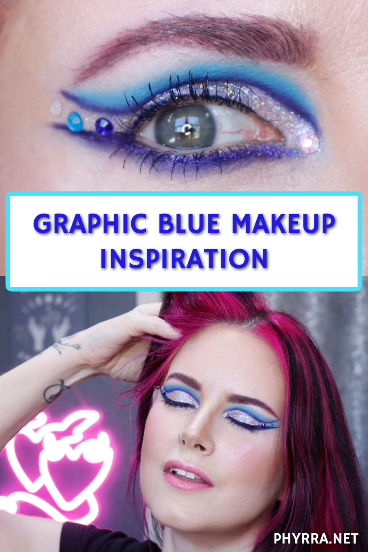 Graphic Blue Makeup Inspiration 2024
