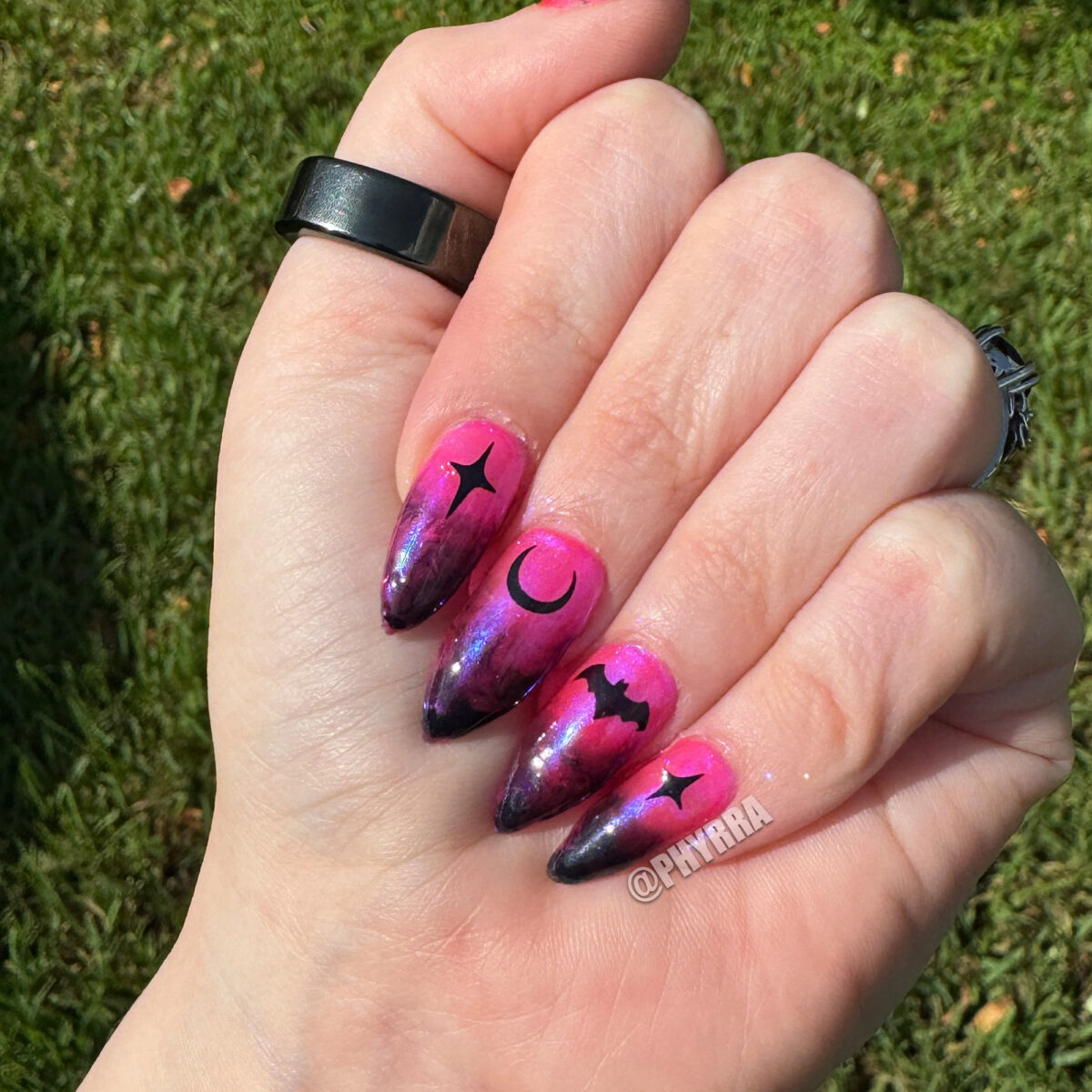 Neon Pink Draculaura Nails Tutorial