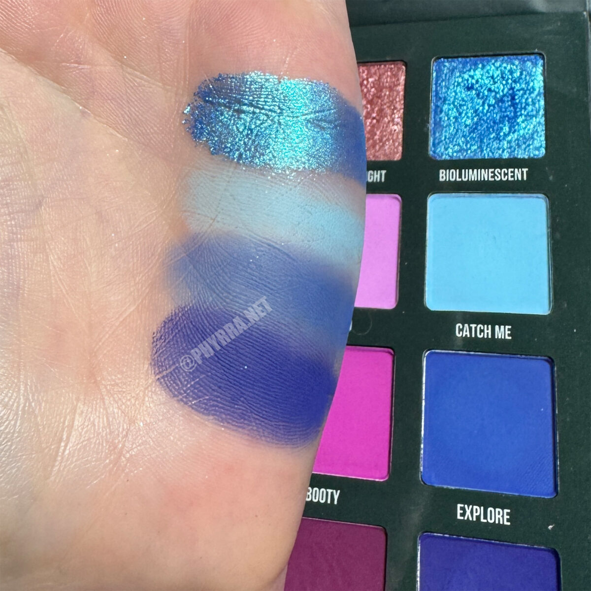 Cool Toned Blue Eyeshadow Swatches from Blend Bunny Lure