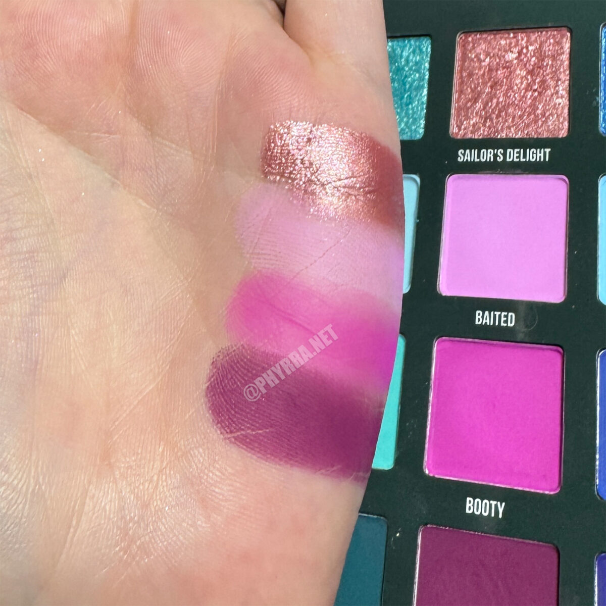 Cool Toned Pink Blend Bunny Lure Palette Eyeshadow Swatches