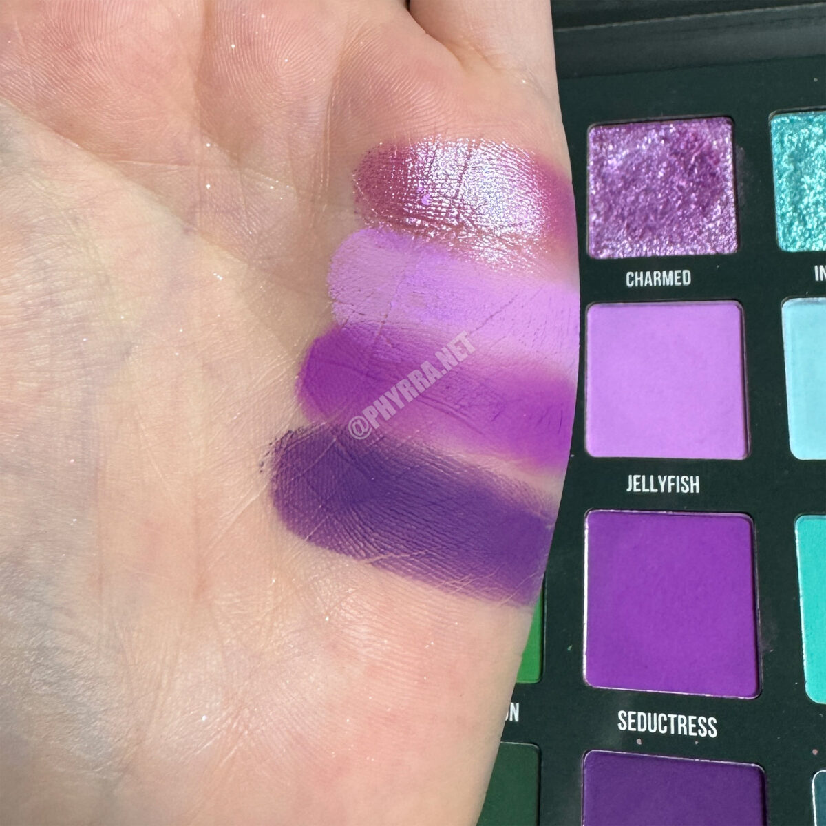 Cool Toned Purple Blend Bunny Lure Palette Eyeshadow Swatches