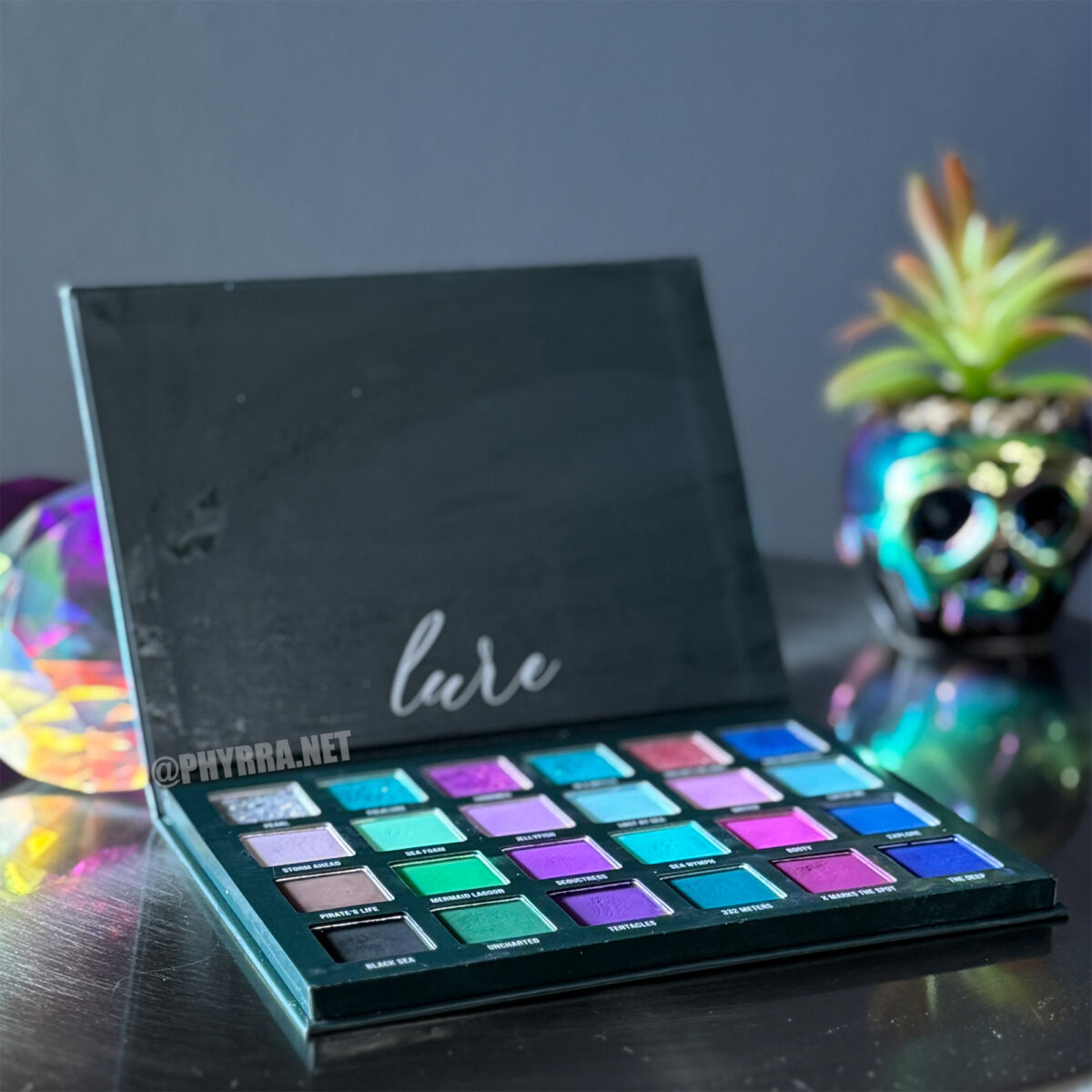 Inside the cool toned Lure Eyeshadow Palette