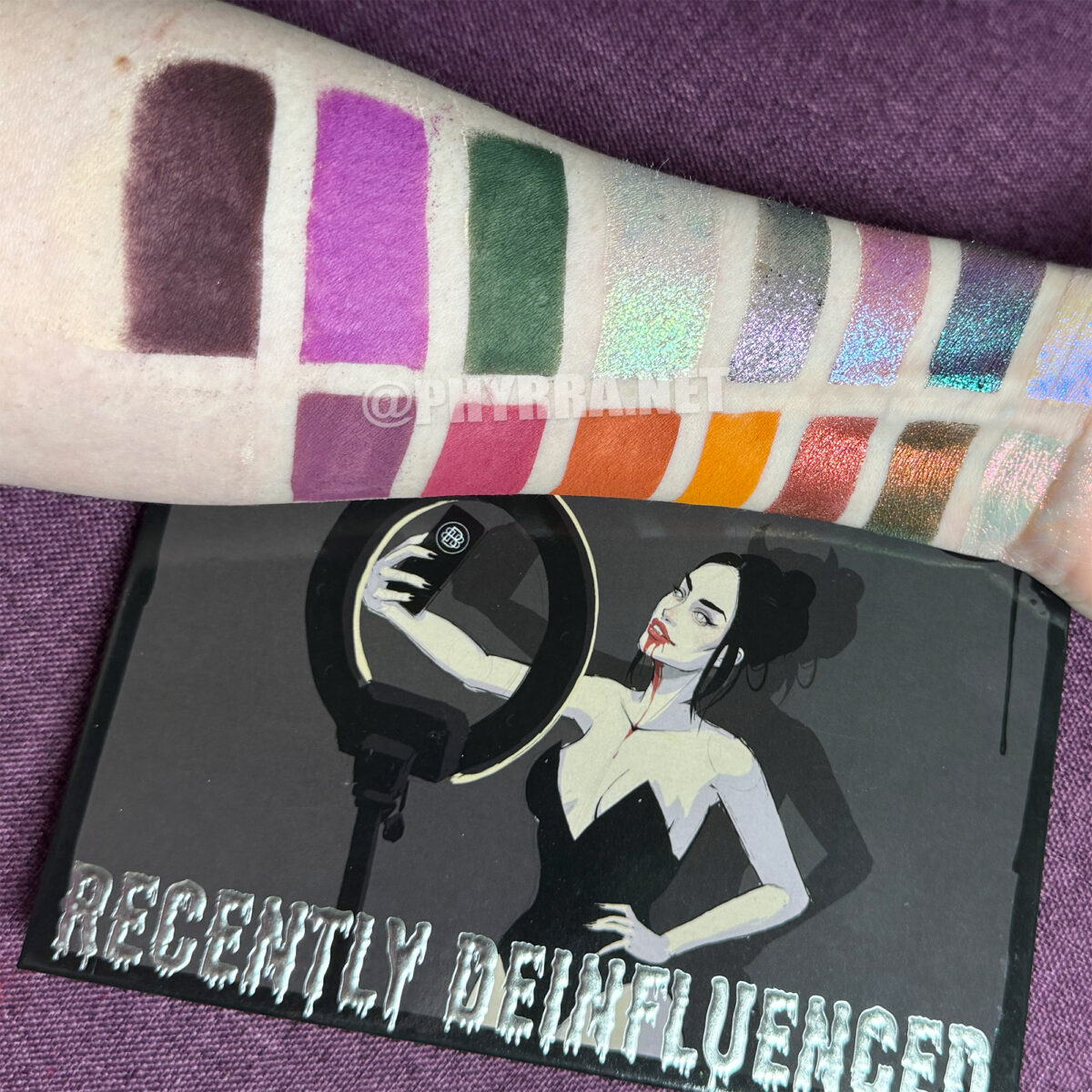 Bellabeautebar Recently Deinfluenced Palette Review and swatches