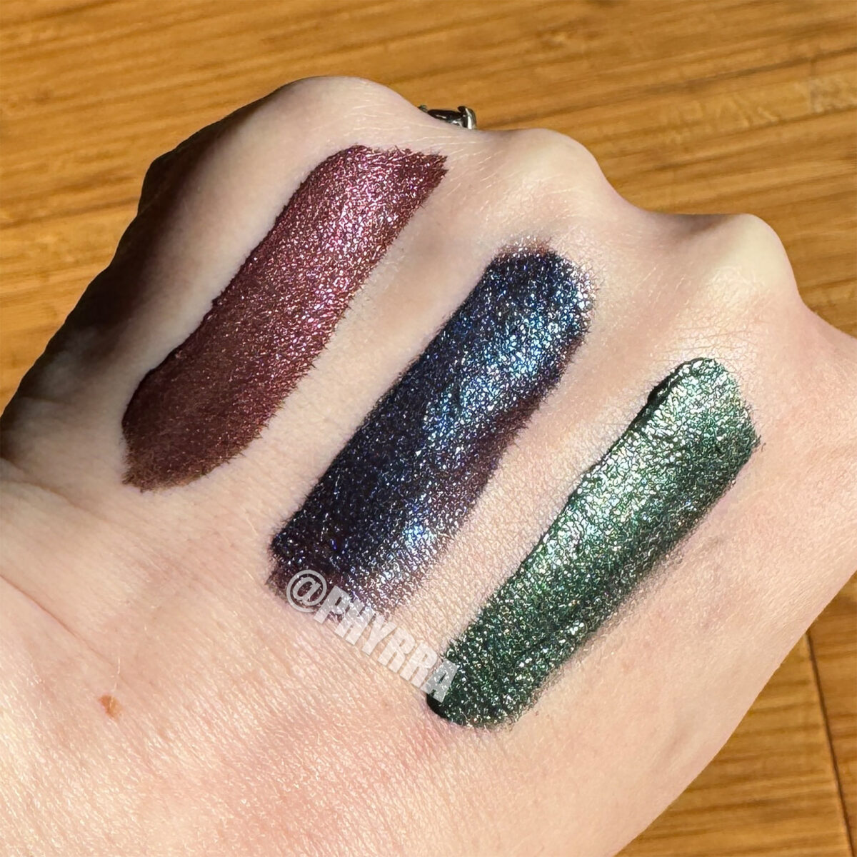 Black Moon Agatha the Witches' Road Trinity swatches