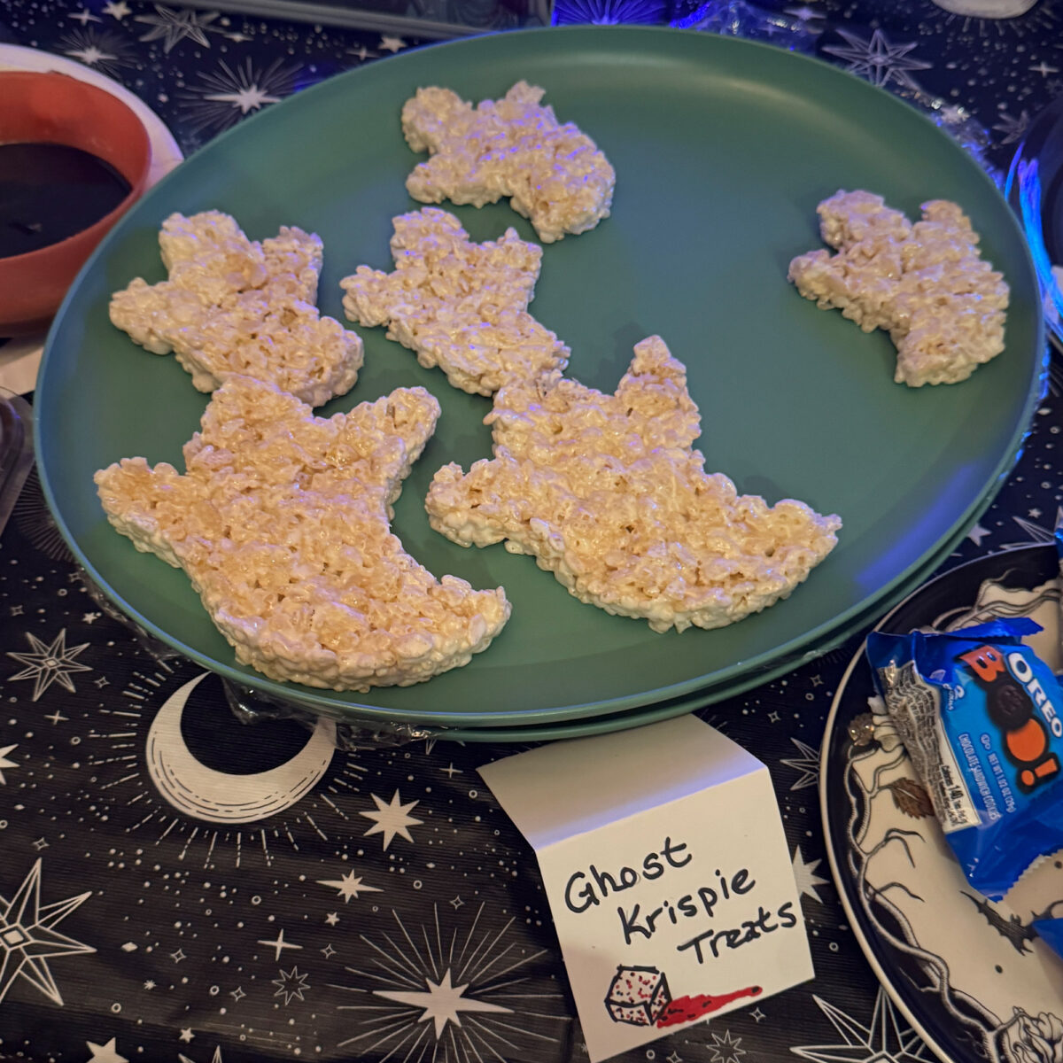 ghost rice krispie treats