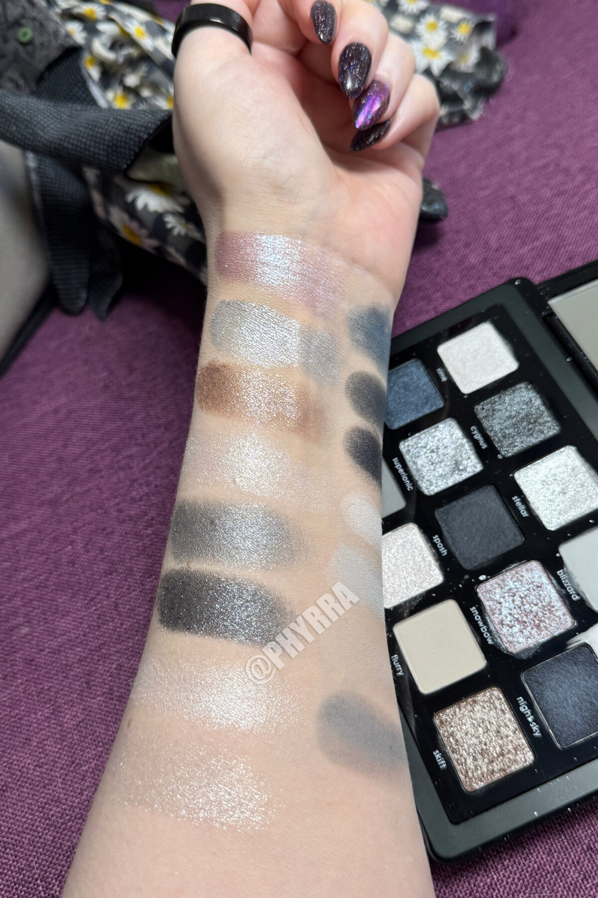 Natasha Denona Xenon Palette Review and swatches by Cordelia Frost of Phyrra.net.