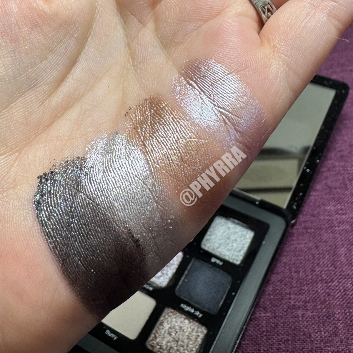 Natasha Denona Xenon Palette swatches on fair skin