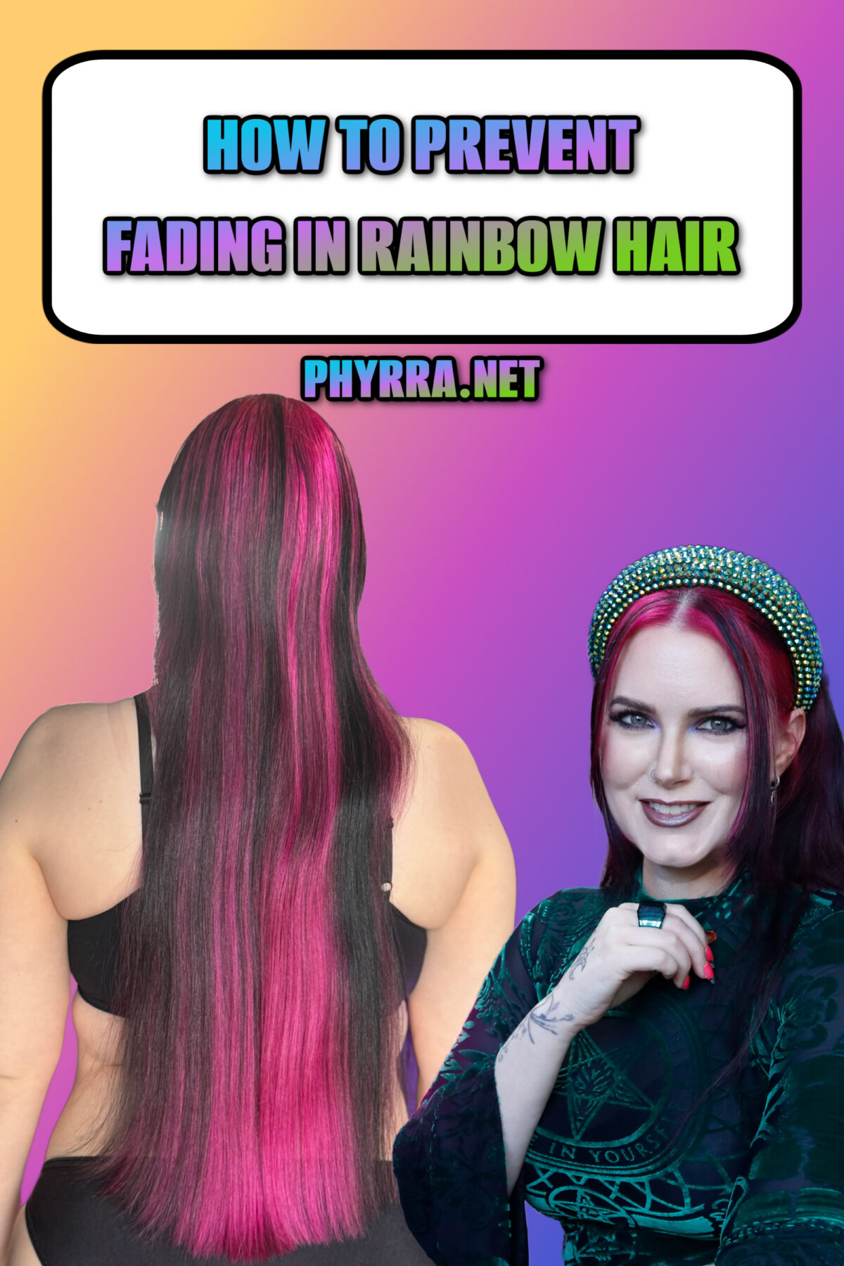 How do I keep my rainbow hair color from fading quickly?